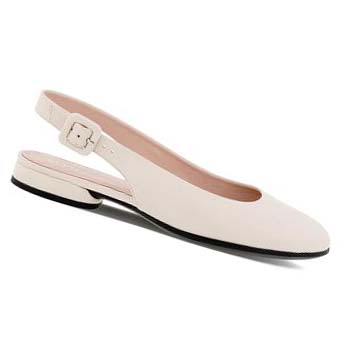 Women's Ecco Anine Sling-back Ballet Flats Beige | USA 5ILH